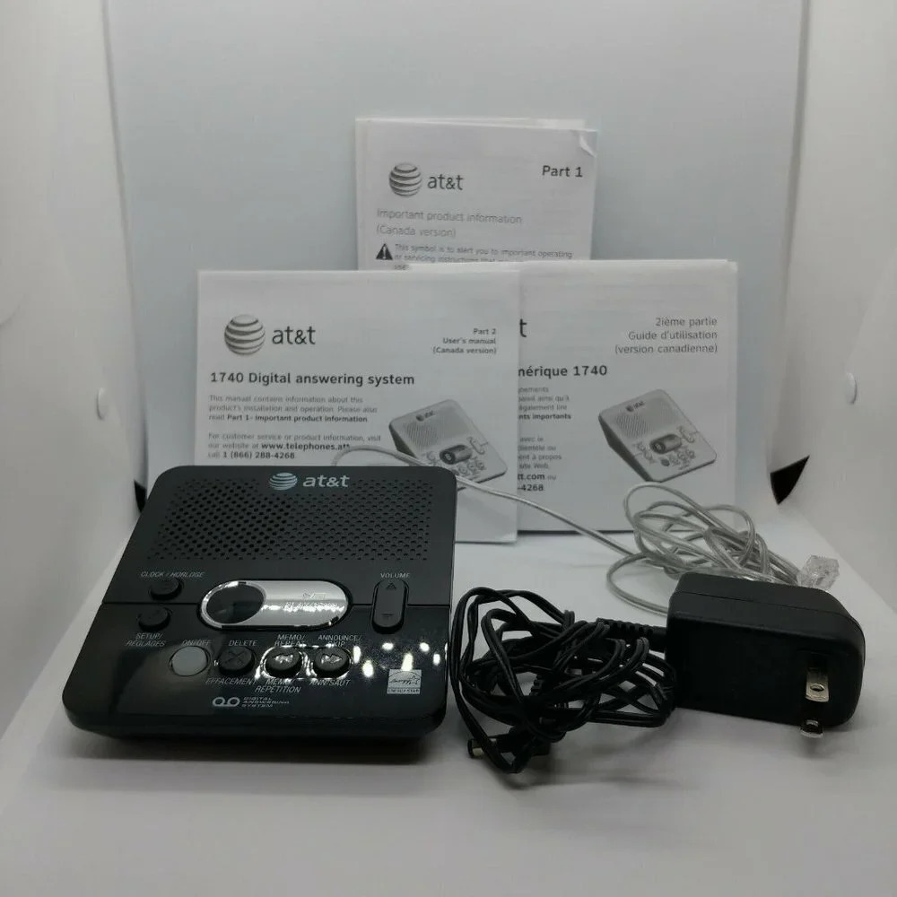 AT&T Digital Answering System - Bilingual (English/French) with Time/Day Stamp